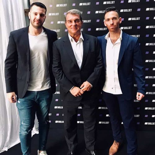 מייסדי Seedbiz דניאל קוגלר וניצן פלג יחד עם ז'ואן לאפורטה